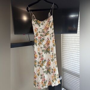 Reformation Floral Midi Dress with Slit